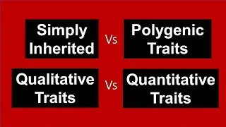 Difference Between Simply Inherited and Polygenic Traits | Qualitative and Quantitative Traits