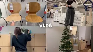 Buying Chairs & Lamp from Ikea, 7am Shift in Office + Setting up Christmas Tree 🎄