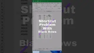 Smart way to use Shortcut keys with Blank rows in Excel. 