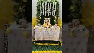 Ganpati Decoration Ideas for home | Ganpati Bappa Decoration 2024 #shorts #ganpati #decoration