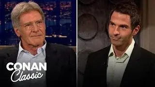 Harrison Ford Meets Indiana Jones Super Fan Jordan Schlansky | Late Night with Conan O’Brien