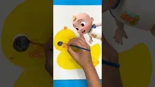 Easy Acrylic Animal Painting🎨! CoComelon Crafts! #shorts #cocomelon