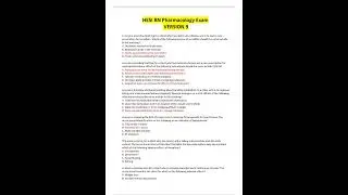 2023 HESI RN Pharmacology  Exam 9  Questions and Verified Answers