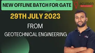 GEOTECHNICAL ENGINEERING 16 MARKS WEIGHTAGE | NEW OFFLINE GATE BATCH | 2024 | 2025