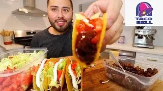 TACOBELL'S HARD SHELL TACOS MUKBANG + Copycat Recipe Cook with me