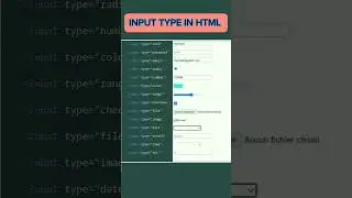 Learn input type in html 