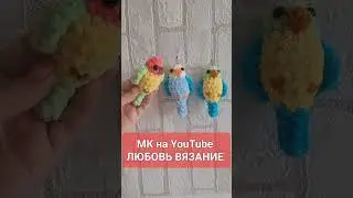 Попугай брелок крючком из плюшевой пряжи🦜crochet parrot🦜gehäkelter Papagei #amigurumi #tutorial