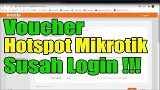 Voucher Hotspot Mikrotik Tidak Bisa Login