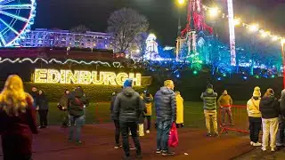 Walking in Christmas Market in Edinburgh 2023 ll Edinburgh At Christmas  [4K video]