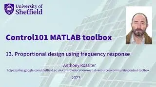 Control101 MATLAB toolbox 13. Proportional design using frequency response