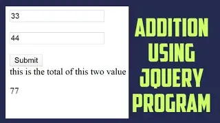 Addition of two number using jQuery