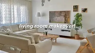 aesthetic & cozy living room makeover 🛋✨ | pinterest style inspired!