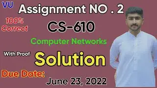 CS610 Assignment 2 Solution 2022 | Spring 100% Correct |CS610 Computer Networks by Usama Rajpoot