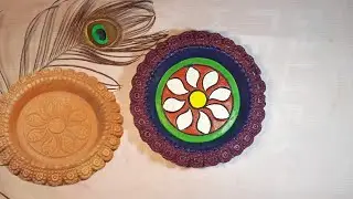 DIY HAND PAINTED MUD PLATE DESIGN ||MUD PLATE DESIGN||@crafttubersurojit5412