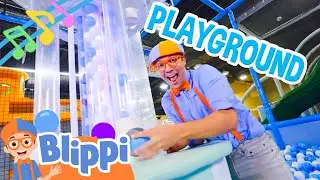 Blippis Indoor Ball Pit Playground Song | Blippi Educational Playtime Songs