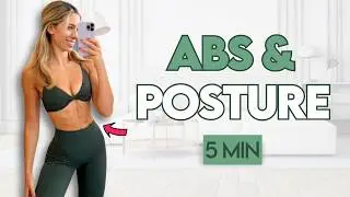 Pilates Abs & Posture Workout (Strengthen Your Core) | 5 min Workout