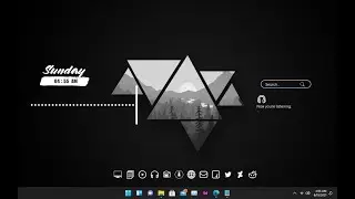 New Window 11 Dark Rainmeter Theme|2021