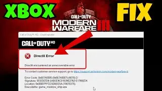 COD MWIII directX error on Xbox Fix