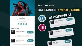 FREE - How to Add Background Music Audio in Wordpress Website - Like Soundcloud, Pixabay, Spotify