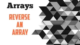 How to reverse an array -by using and not using extra space