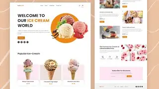 Create A Responsive Ice Cream Shop Website Using HTML CSS & JavaScript