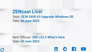 ZENcast Live! ZCM 2020 U3 Upgrade on Windows OS