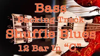 C Shuffle Blues Backing Track   No Bass Play Along Jam