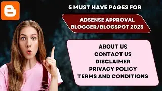 How to create multiple pages in Blogger/Blogspot 2023 for Adsense Approval| Create pages in blogger