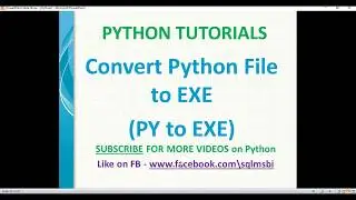 Python tutorial | Convert Python File to EXE | python deployment