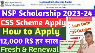 🔥NSP CSS Scholarship 2023-24 Apply |🤑12,000 RS Per Year🥳 Scholarship | NSP Scholarship 2023-24 Apply