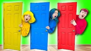 Red Vs Blue Vs Yellow! Extreme One Color Only Challenges & Funny Situations by Crafty Hacks