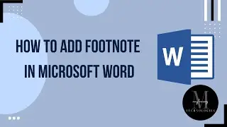 How to Insert Footnote in Word : Quick tutorial