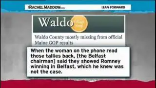 Rachel Maddow - Ron Paul Should Have Won Maine Caucus - Some Maine County's Votes Nullified