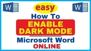 How To Enable Dark Mode In Microsoft Word | Online Version | *2024