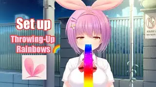 Setup Throwing-Up Rainbows Vtuber Live2D Asset 【Vtuber Assets】