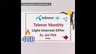 Telenor Monthly Lite Internet Offer Rs. 160 PKR 🔥 | What Information