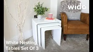 Wido Set of White Nesting Tables Product Video (NTABLE3)