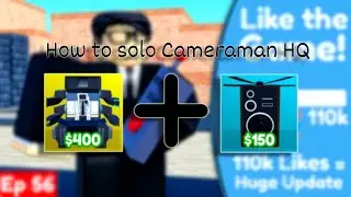 How to solo Cameraman HQ with only Mech Cameraman and Speaker Helicopter in Toilet Tower Defense!