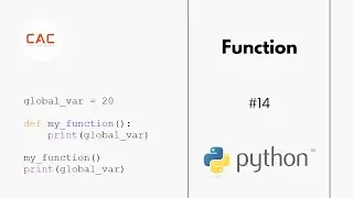 Function - #14 Python 3 Tutorial