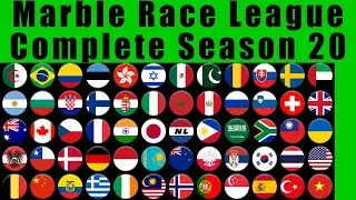 Marble Race League Season 20 Complete Race Day 1-10 in Algodoo / Marble Race King