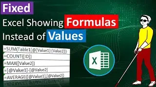 Excel Showing Formulas Instead of Values | Formulas displaying as text in Excel