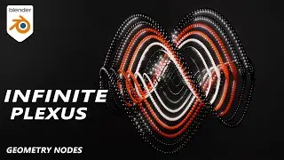 Create Abstract Plexus Infinity Loop With Blender Geometry Nodes