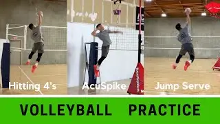 Jump Serve + AcuSpike 4's | Volleyball Practice (11-20-20)
