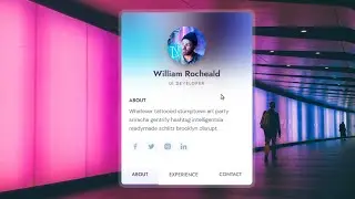 Design a Modern Profile Card | HTML CSS JavaScript Tutorial (No Talking)