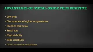 METAL OXIDE FILM RESISTOR video RESISTOR PART 12