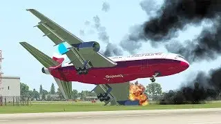 Worst Horrible Emergency Landing With Fire Engines | X-Plane 11