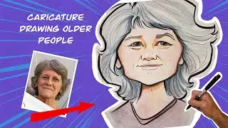 Live Caricature Drawing Tutorial: Drawing Older People