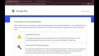 Action Required: Your app is not compliant with Google Play Policies