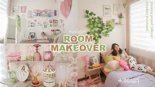 SMALL ROOM MAKEOVER + TOUR! *PINTEREST INSPIRED* (pastel danish aesthetic)