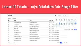 Laravel 10 Tutorial - Yajra DataTables Date Range Filter